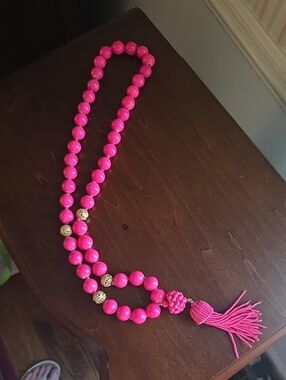 Lisi LerchPink Beaded Tassel Necklace
